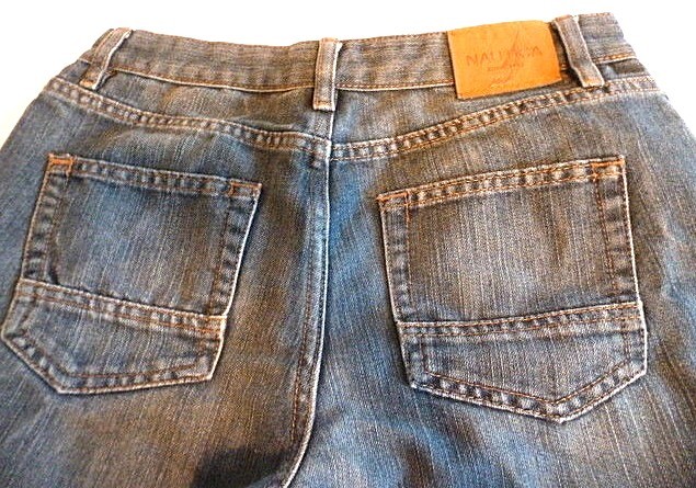 Boys NAUTICA sz 16 Cotton poly stretch DENIM JEANS straight leg N852049Q $39 Reg