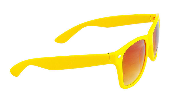 OCCHIALI da sole OCCHIALE RETRO' VINTAGE UNISEX GIALLO SCUSA NEUTRA WAYFARER