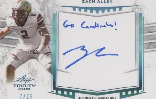 2019 Leaf Trinity Zach Allen #A-ZA1