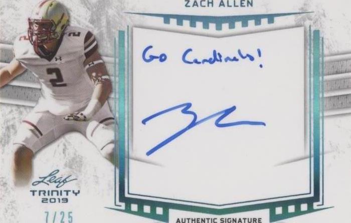 2019 Leaf Trinity Zach Allen #A-ZA1