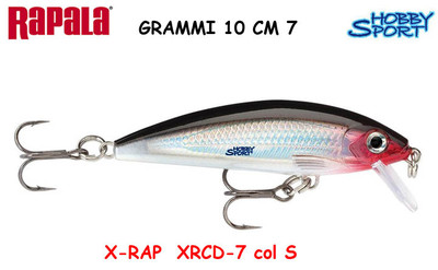 RAPALA XRAP XRCD 7 COLORE S SILVER BLACK 10 GR SINKING SPINNING FIUME LAGO