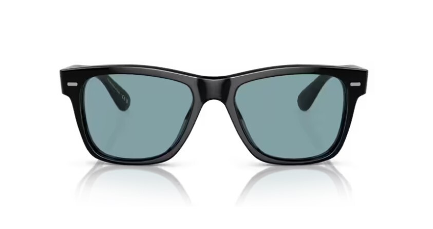 Pre-owned Oliver Peoples 0ov5393su 1005p1 Black/teal Polarized 49mm Men's Sunglasses In Blue