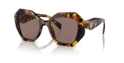 Pre-owned Prada Pr 16wsf Vau05c Honey Tortoise Lt Brown Polarized 53 Mm Women's Sunglasses In Polar Light Brown