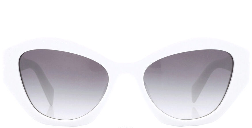 Pre-owned Prada Woman's Sunglasses 0pr07ysf 142130 55 Grey Gradient Cat Eye Ladies In Gray