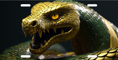Snake License Plate  Personalized License Plate Add Text