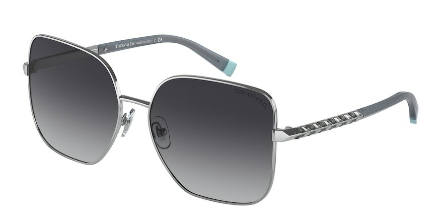 Pre-owned Tiffany & Co Authentic Tiffany Tf3078b 6003/1 Gunmetal/ Grey 60mm Sunglasses