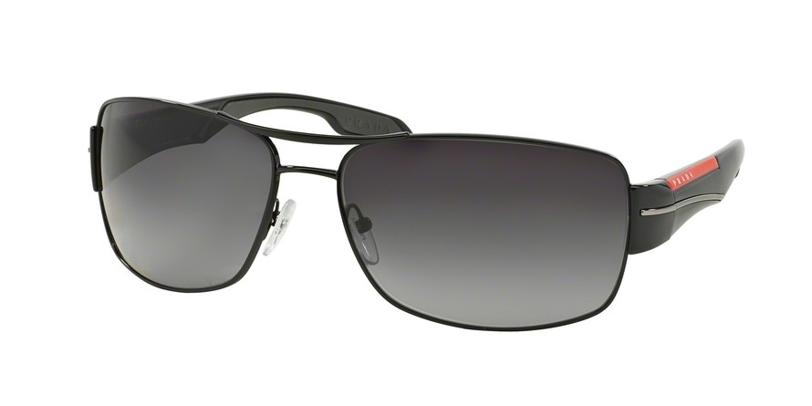 Pre-owned Prada Linea Rossa Sport Sps 53ns Black/grey Shaded Polarized (7ax5w1) Sunglasses