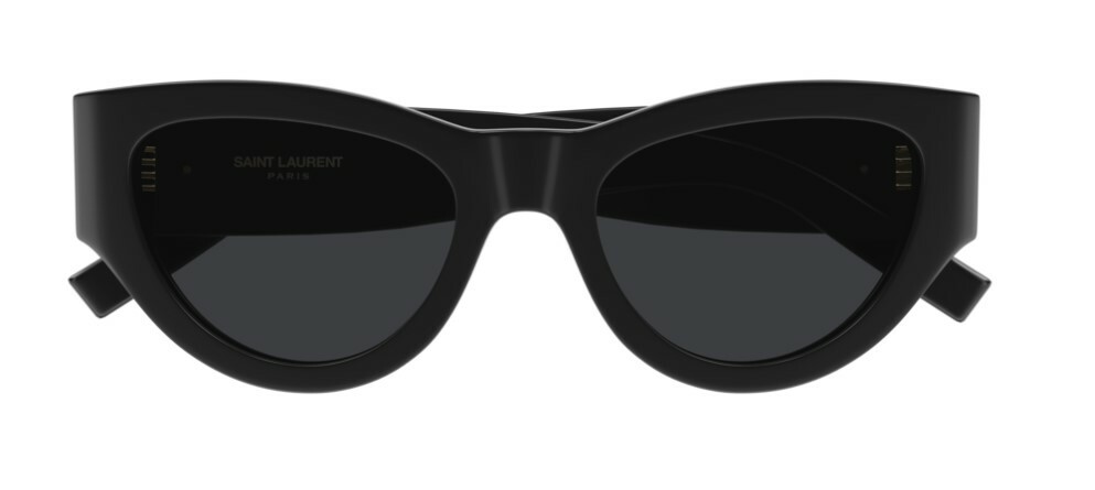 Pre-owned Saint Laurent Sl M94-001 Black/gray Cat-eye Women Sunglasses