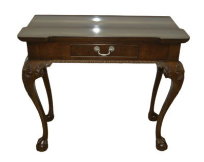 Henredon Hall Table Accent Table Console Walnut Ball and Claw 1