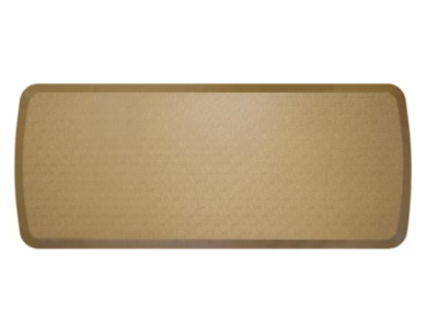 GelPro Elite Linen Khaki 20'' x 48'' Comfort Kitchen Mat Gel Foam Anti-Fatigue