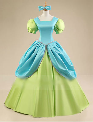 Cinderella Step Sisters Dress Adult Deluxe Dress Cosplay Costume 2 models