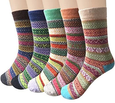 S Thick Knit Vintage Winter Warm Cozy Crew So...