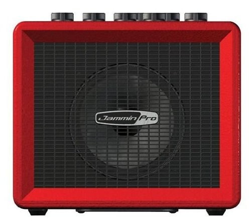 Battery powered portable mini amp (Red) ideal for Guitar w/additional Aux input