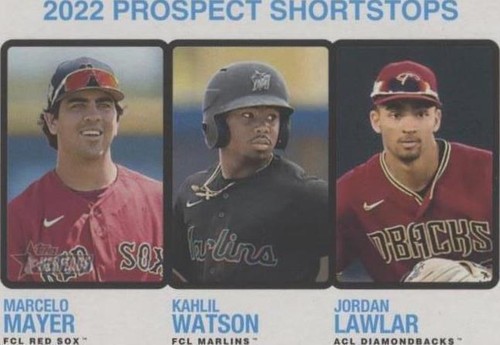 2022 Topps Heritage Minor League Edition - Jordan Lawlar Kahlil Watson Marcelo Mayer #189