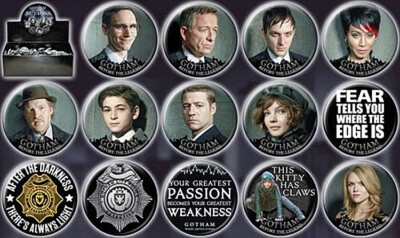 DC Comics Gotham TV Show Metal Button Assortment of 14 Ata-Boy YOU CHOOSE BUTTON