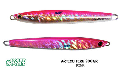 VERTICAL JIG FIRE ARTICO 200 GR Col PS  PINK SILVER PESCA BARCA RICCIOLA CERNIA