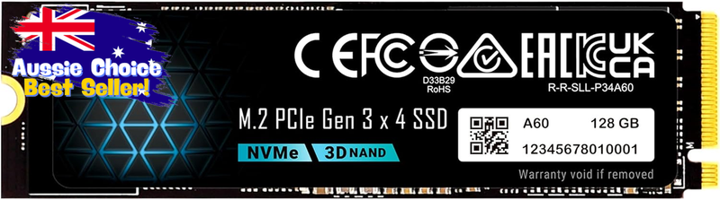 Silicon Power 128GB NVMe PCIe SSD M.2 2280 2200MB/s 3D TLC NAND Internal Drive