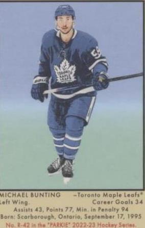 2022-23 Upper Deck Parkhurst Champions - Michael Bunting #R-42