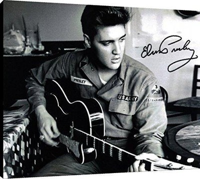 Photoboard Wall Art: Elvis Presley Autograph Print