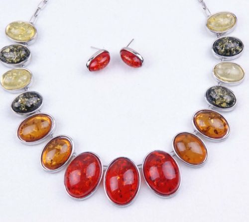 Schmucksets mit Bernstein Hauptstein