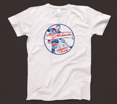 Cincinnati Mohawks T Shirt 905 Ohio Ice Hockey Sports Team Stingers Swords Akron