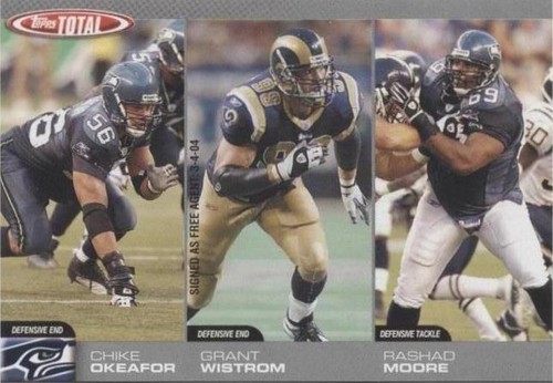 2004 Topps Total Chike Okeafor Grant Wistrom Rashad Moore #326