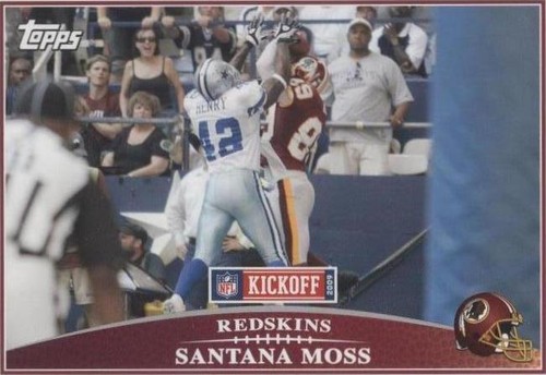2009 Topps Kickoff Santana Moss #28