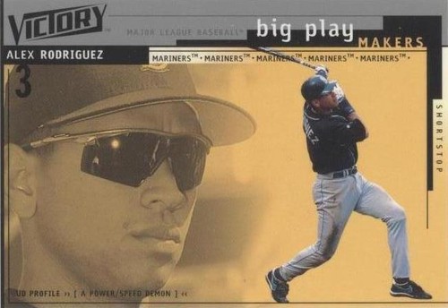 2000 Upper Deck Victory Baseball Card: #385 Alex Rodriguez Big 