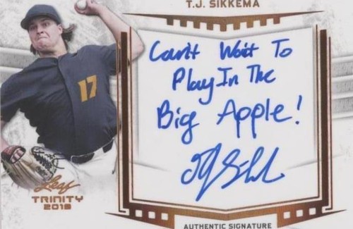 2019 Leaf Trinity - T.J. Sikkema #A-TJS