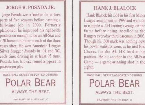 2003 Topps 205 - Hank Blalock Jorge Posada #TF53