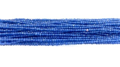 2-3MM A++ Natural Blue Tanzanite Faceted Round Gemstone Loose Beads 12.5'' Strand