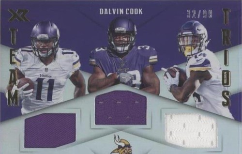 2017 Panini XR Dalvin Cook Laquon Treadwell Stefon Diggs #TT-MIN