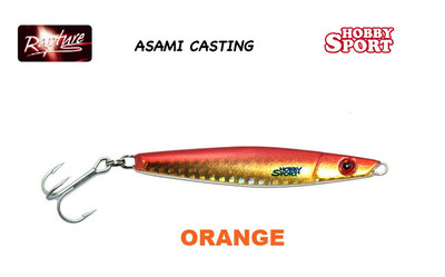 METAL JIG ASAMI CAST  40 gr COLORE RG RED GOLD (ORANGE) SPINNING MARE