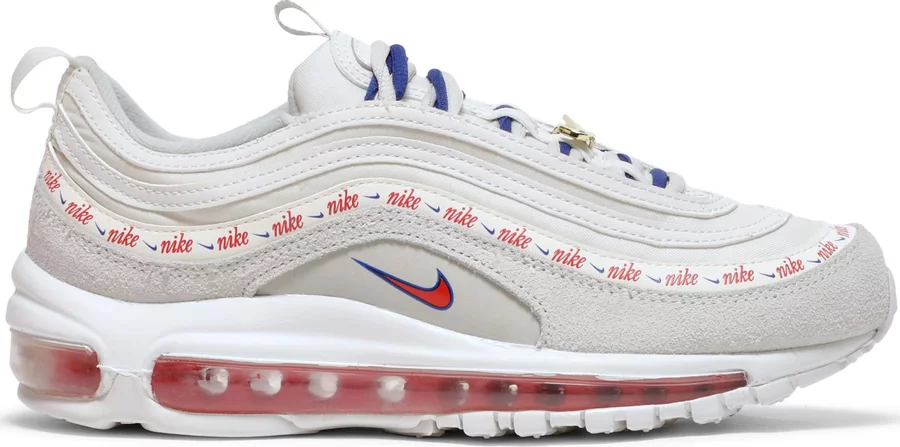 

Nike W Air Max 97 SE Первое использование Белый Серый Королевский синий Красный DC4013-001 Женские кроссовки 7,5, Nike Air Max 97