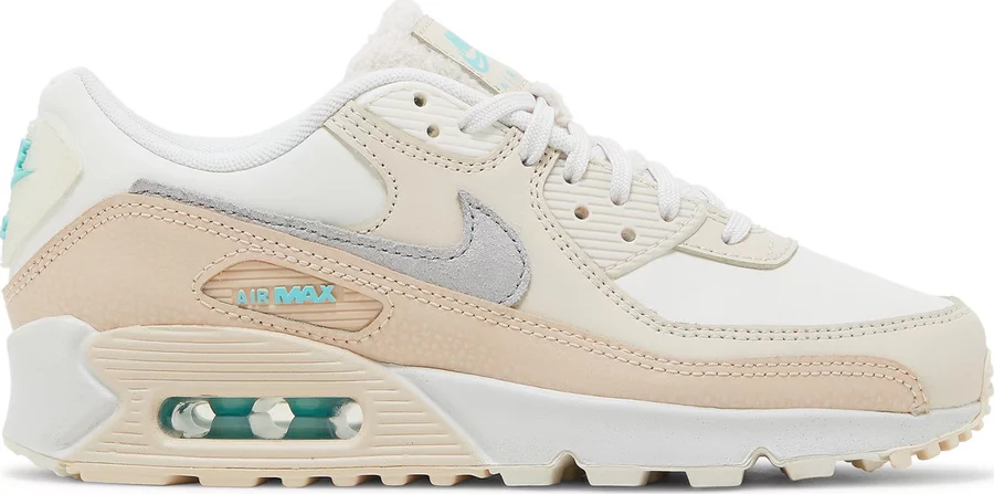 

Женские кроссовки Nike WMNS Air Max 90 Mama Phantom Pearl White Silver DZ5194-001 9, Multicolor, Nike Air Max 90