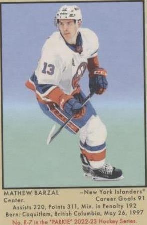 2022-23 Upper Deck Parkhurst Champions - Mathew Barzal #R-7