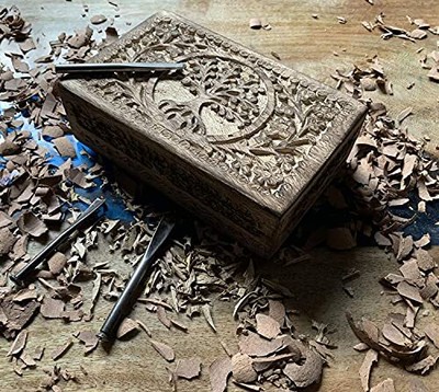 Father's Day Gifts Tree of Life Mango Wood Keepsake Box Jewellery with Inner ...