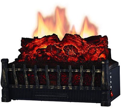 ELCG251 Electric Log Heater Insert with Flame Projection 5120 BTUs  Black