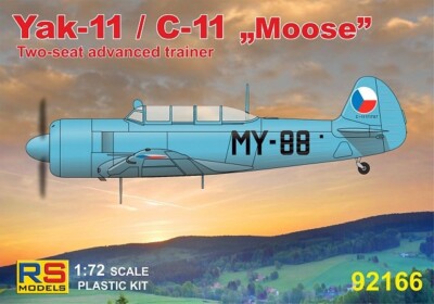 Yakovlev Yak-11 /C-11 ''Moose'' Soviet Two-Seat Trainer (1/72 model kit, RS 92166)