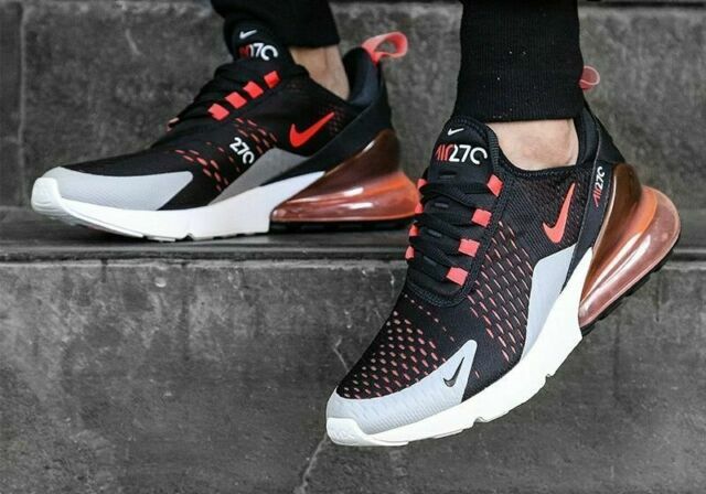 Nike Air Max 270 Sneakers Black Crimson Red Grey White