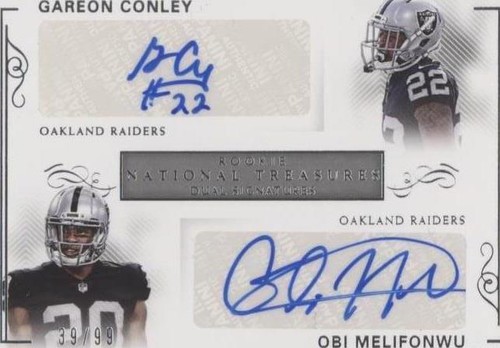 2017 Panini National Treasures Gareon Conley Obi Melifonwu #RDS-OAK