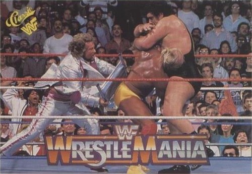 1990 Classic WWF The History of Wrestlemania - Andre the Giant Donald Trump Hulk Hogan #35