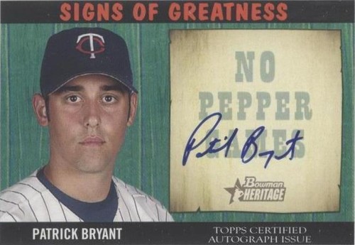 2005 Bowman Heritage - Patrick Bryant #SG-PB