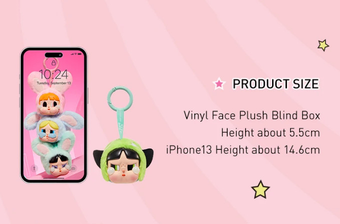 CRYBABY Powerpuff Girls Series Vinyl Face Plush Toy Confirmed
