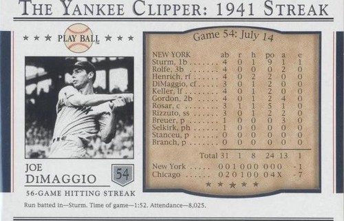 2003 Upper Deck Play Ball - Joe DiMaggio #S-54