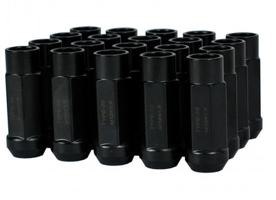 Godspeed For New Type 3-X 55mm Steel Open End Lug Nuts 20 pcs.SetM12 X 1.5 Black