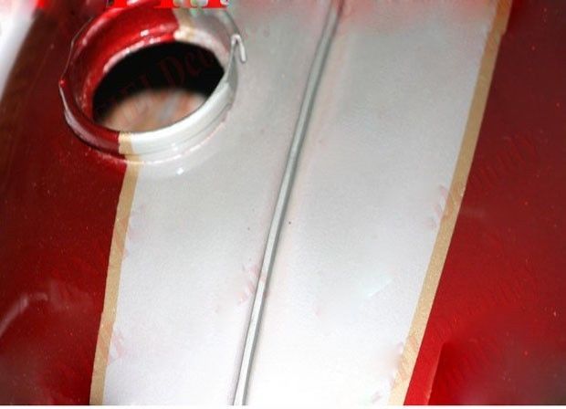 Cherry Silver Stripe Fits Triumph T120 Bonneville 1959 Fuel Tank Bonnie  
