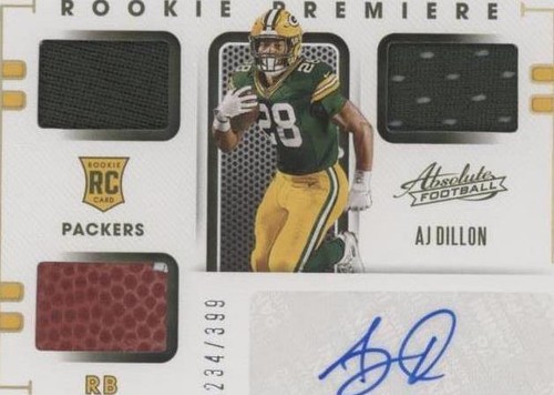 2020 Panini Absolute A. J. Dillon #224