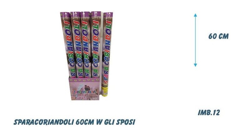 Set 12 Tubi Spara Coriandoli W Gli Sposi Cannone 60cm Feste Party dfh