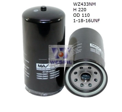 WESFIL OIL FILTER FOR Nissan UD CMA87, CMF87, CPB87 6.9L D